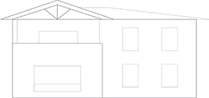 pictogramme représentatif de l'architecture de la résidence réalisée à Martignas-Sur-Jalles par Bulle Architectes.