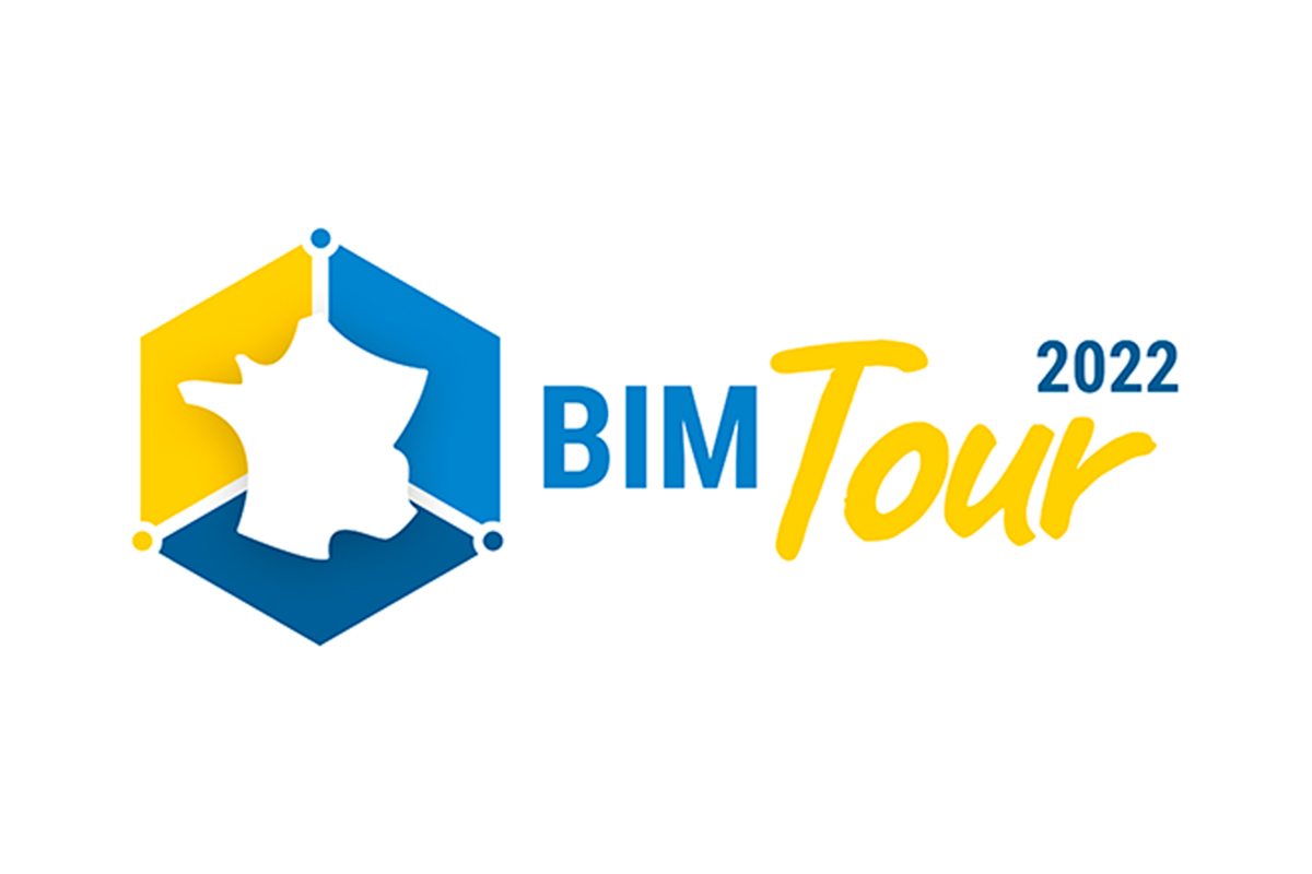 Logo of the BIM Tour 2021 in France in which the collaborators of the Bordeaux agency Bulle Architectes were present. Books on the subject of BIM.